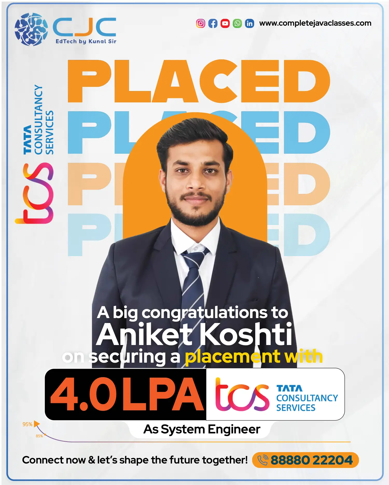 Aniket Koshti Placed at TCS - 4.0 LPA System Engineer